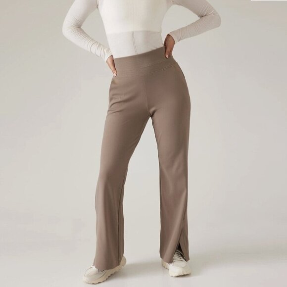 ATHLETA Venice Split Flare Pant in Rustic Beige Brown size 1X